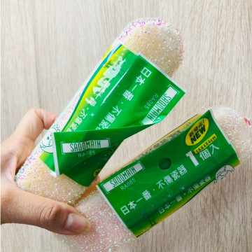 日本代購 日本製 sadomain 海綿清潔菜瓜布 碗盤 玻璃 水晶 餐具 清潔