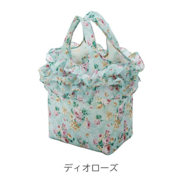 日本代購~日系玫瑰花 荷葉邊 環保折疊袋購物袋 結帳袋（只有一款）