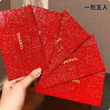 現貨不必等 品牌限定 燙金紅包袋 5入一包 (無盒) 紅包袋 新年 厚板 燙金 過年 品牌紅包袋